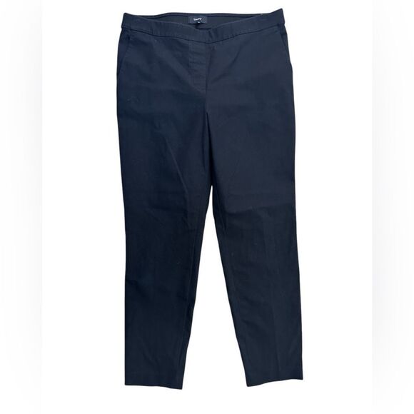 Theory Thaniel Approach Black Cropped Ankle Pull On Pants Size 6 - Picture 5 of 9